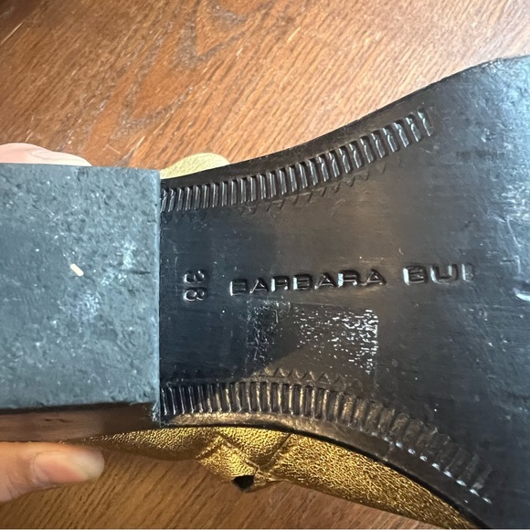Barbara Bui Gold Leather Boots - Picture 12 of 13